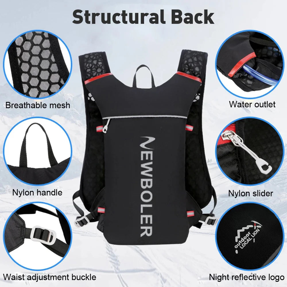 5L Ultra Lightweight Running Backpack Running Trail Hydration Vest Pack Marathon Running Bike Rucksack bag 500ml 2L Soft Flask