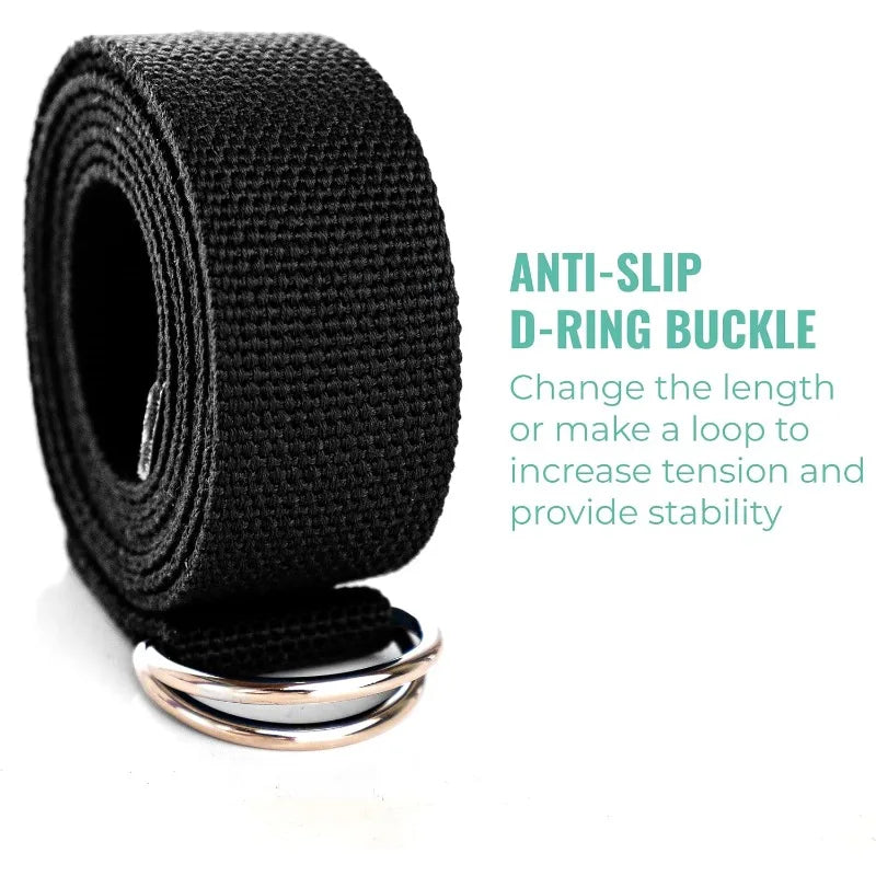 Classic Yoga Set, 10 Non Slip  Mats(68" x 24" x 4mm) and 10 6ft D-Ring  Straps, Yoga Accessories for Schools and Studios