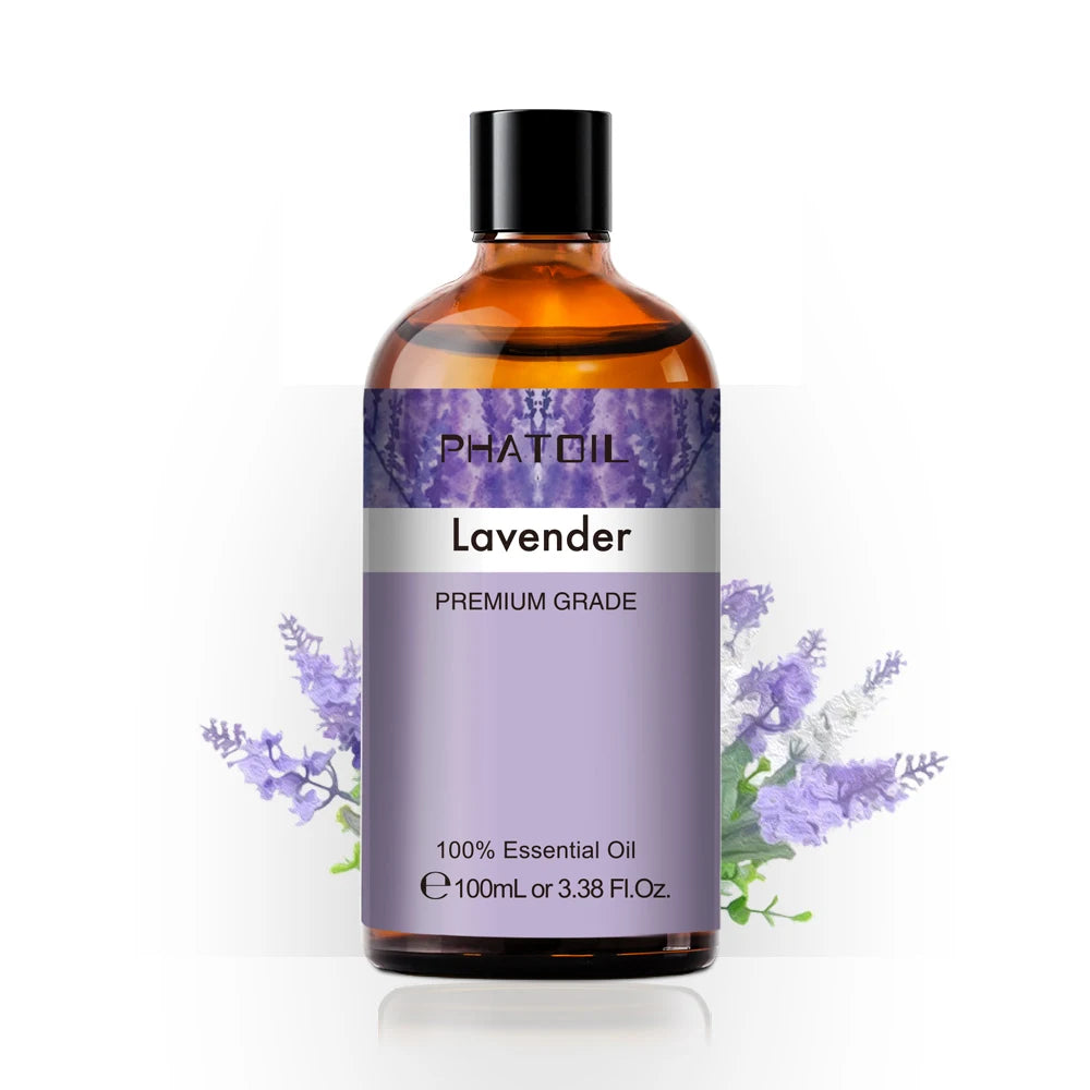 100ML Pure Natural Rose Essential Oils Humidifier Diffuser Lavender Vanilla Peppermint Geranium Cloves Basil Tea Tree Aroma Oil
