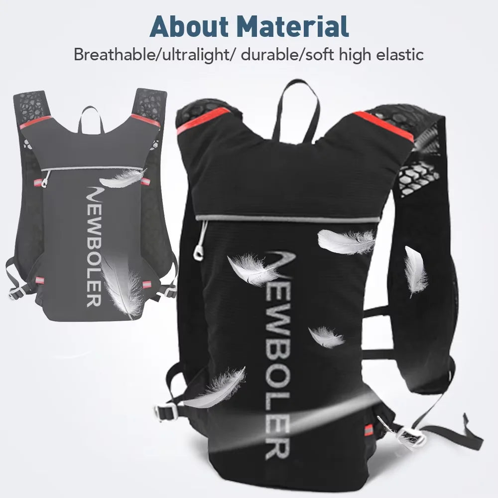 5L Ultra Lightweight Running Backpack Running Trail Hydration Vest Pack Marathon Running Bike Rucksack bag 500ml 2L Soft Flask