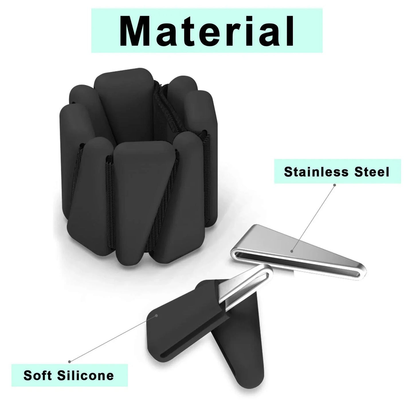 1/2lbs Yoga Fitness Exercise Wrist Weights Bracelet Triangle Silicone Adjustable Ankle Strap Protector Jogging Sports Wristbands