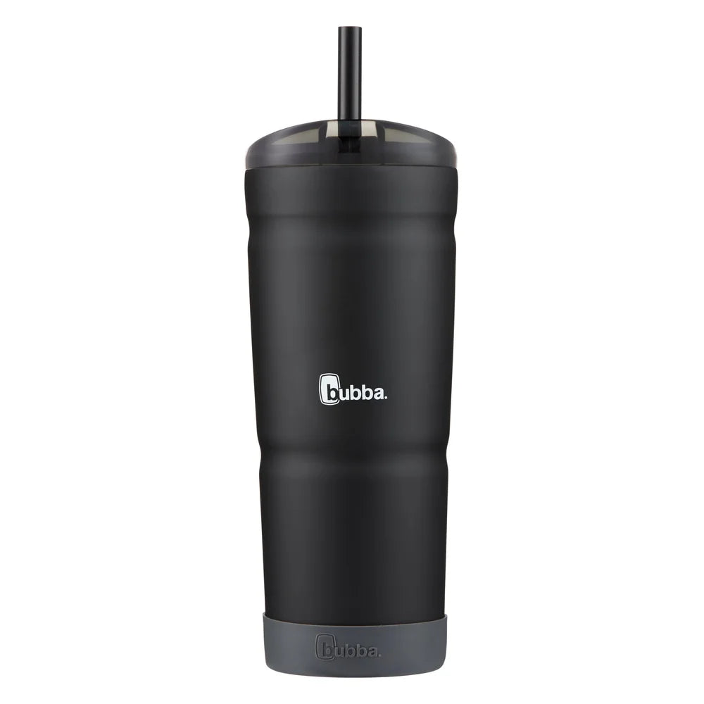 Insulated Stainless Steel Tumbler with Straw Skid-proof Base Vacuum Sealed Drinkware 24oz Easy Clean Portable Cup Holder