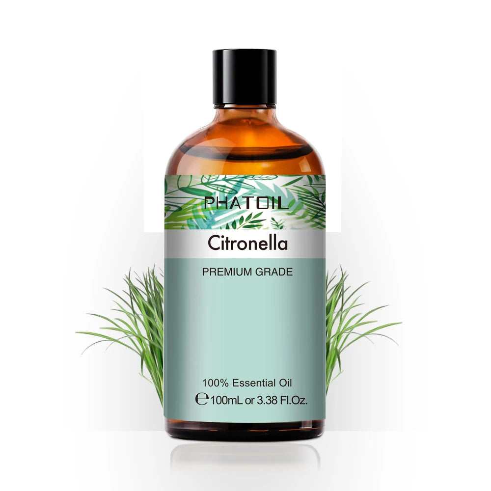 100ML Pure Natural Rose Essential Oils Humidifier Diffuser Lavender Vanilla Peppermint Geranium Cloves Basil Tea Tree Aroma Oil