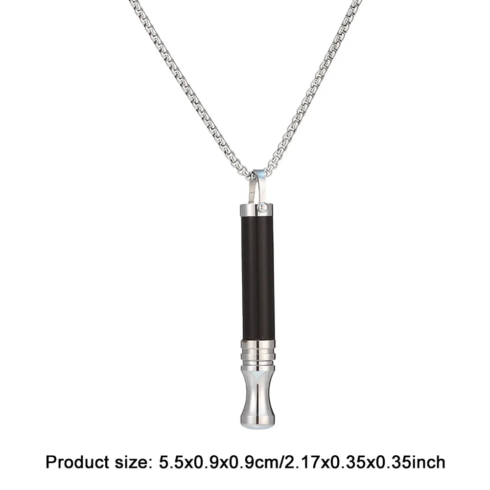 Anti-Smoking Assistance Necklace Stress Anxiety Necklace Mindfulness Breathing Tool Natural Calming Relief Energy Stone Necklace