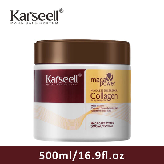 Karseell Collagen Hair Mask 500ml/100ml Deep Repair Essence Repair Collagen for Dry Damaged Hair All Hair Type