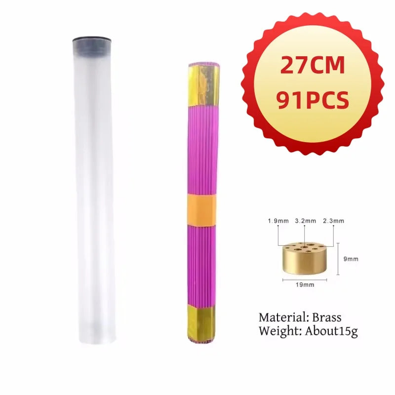 91pcs Natural Blessing Ceremony Incense Praying For Health Love Wealth Natural Sandalwood Incense Sticks With Incense Holder