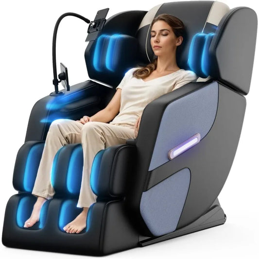 Massage Chair Full Body, Zero Gravity Massage Chair with Auto Modes, Airbag Massage, 6 Fix Point Rollers, Foot Massage,
