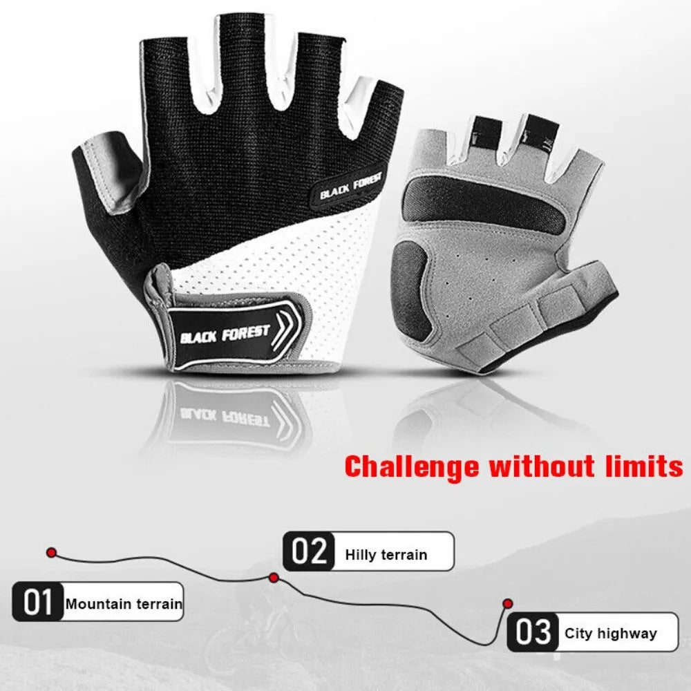 Shockproof GEL Pad Cycling Gloves MTB Gloves Cycling Gloves Bicycle Gloves Half Finger Short Gloves Men Women Summer Bike Gloves