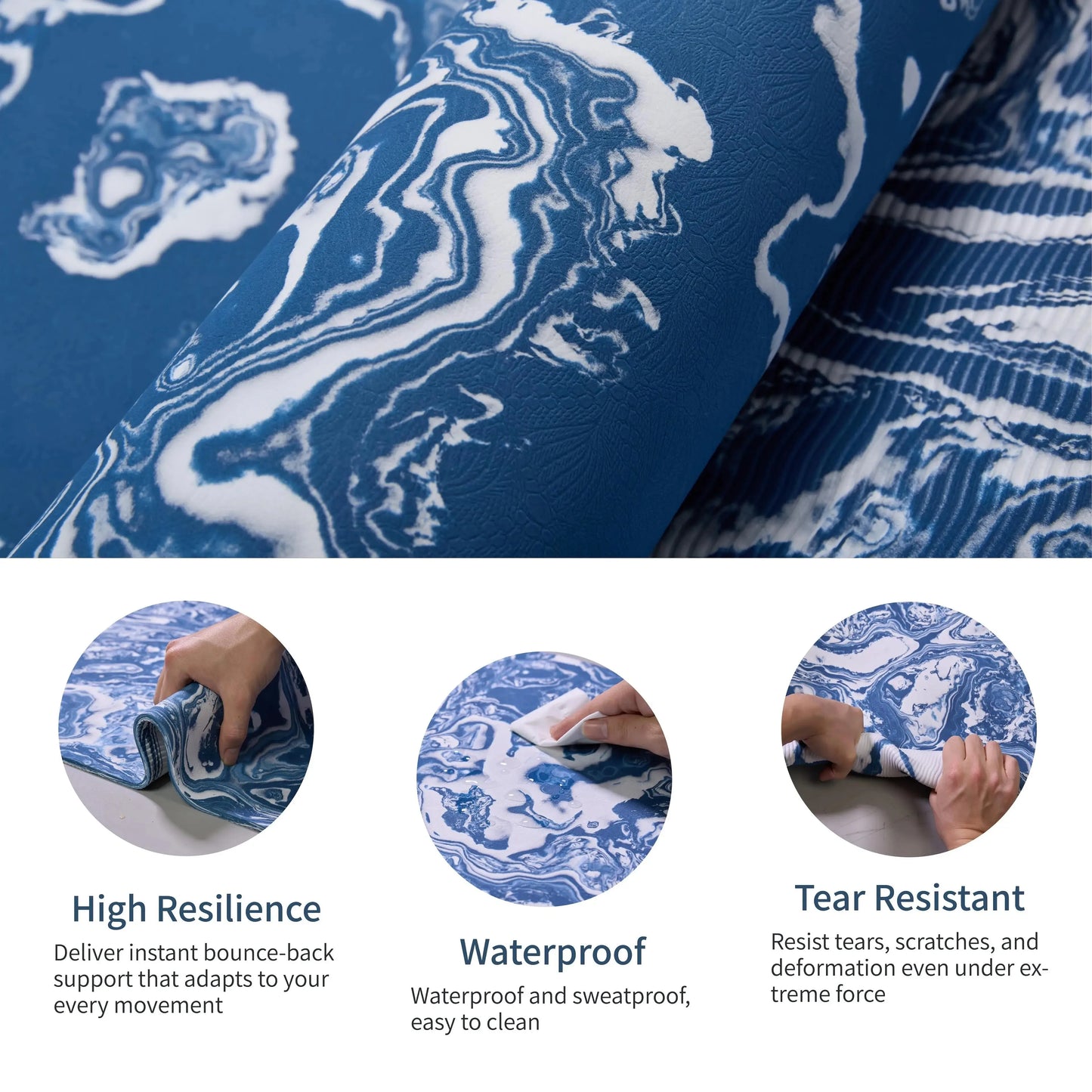 Yoga Mat, Exercise Yoga Mat Print with Non-Slip Design, Professional TPE Exericise Mat,Pilates Fitness and Floor Exercises