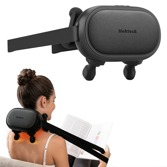 Nekteck Cordless Neck Massager, Shiatsu Neck and Shoulder Massager with Heat, Shoulder Massage, Electric Deep Tissue 6D Kneading