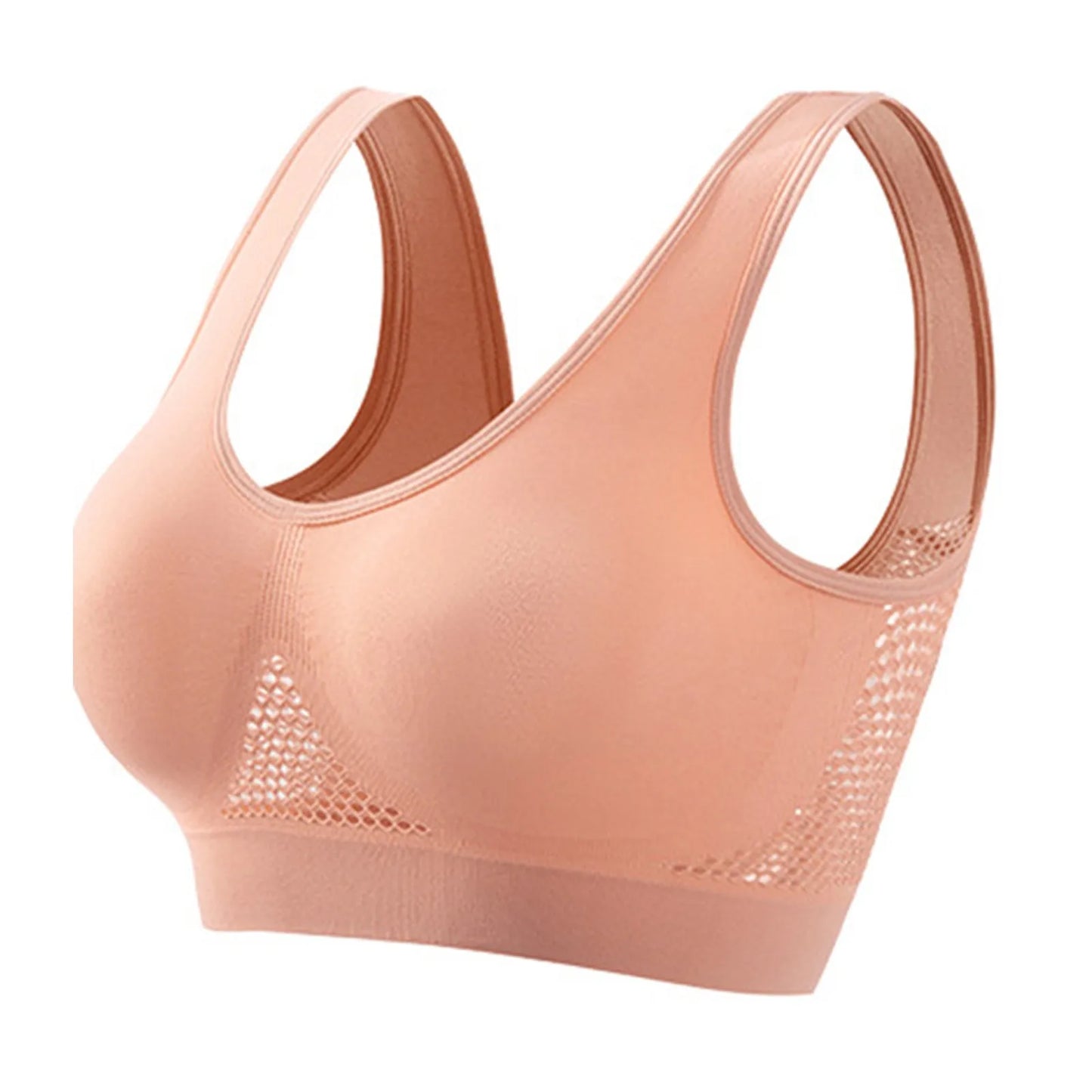 Seamless Mesh Women Sports Bras Fitness Gym Running Underwear Shockproof Bra Wireless 5XL Plus Size Crop Top Breathable Yoga Bra