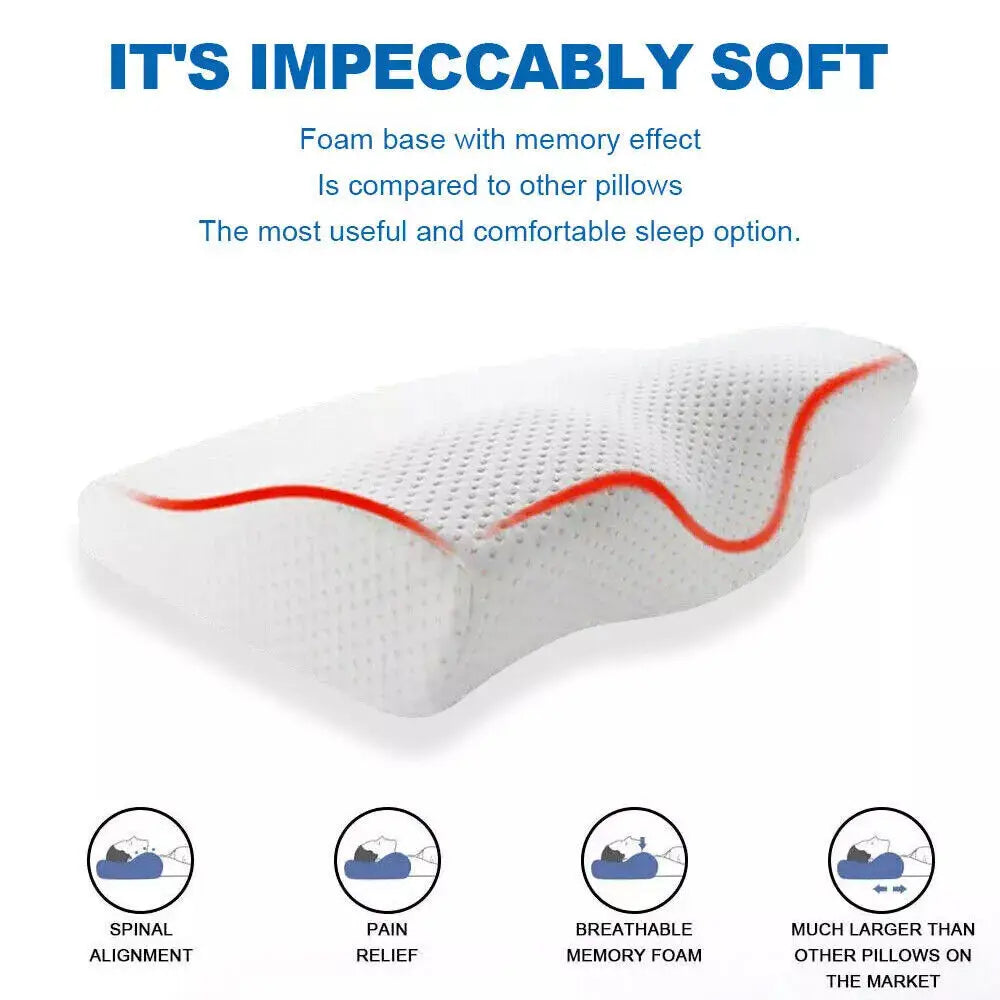 2PCS Cervical Ergonomic Contour Pillows Neck Pain Relief Memory Pillow US