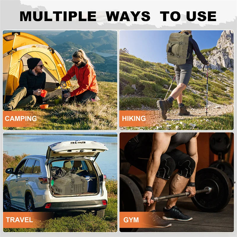 Outdoor Mountaineering Bag Molle Tactical Backpack Large Duffel Bag Hiking Camping Travel Bags