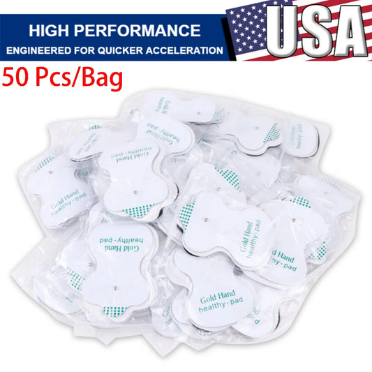 50 Pcs/Bag Aquagel Massage Stick Pad EMS Electrode Pads Reusable Pulse Digital Massage Patch Body Muscle Relax Gel Patch Sticker