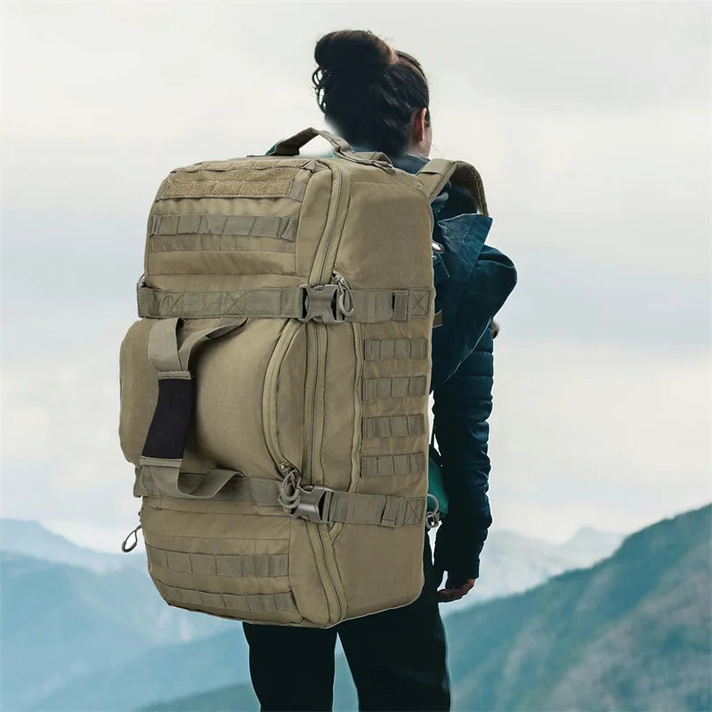 Outdoor Mountaineering Bag Molle Tactical Backpack Large Duffel Bag Hiking Camping Travel Bags