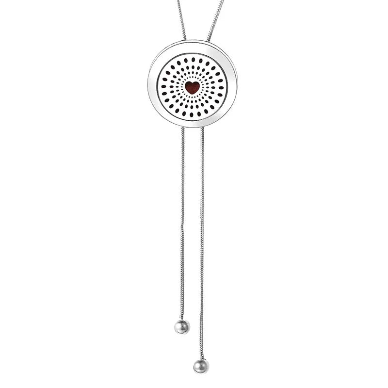 Adjustable Snake Chain Aromatherapy Perfume Essential Oil Diffuser Pendant Necklace Sweater Chain Jewelry Accessories Gifts