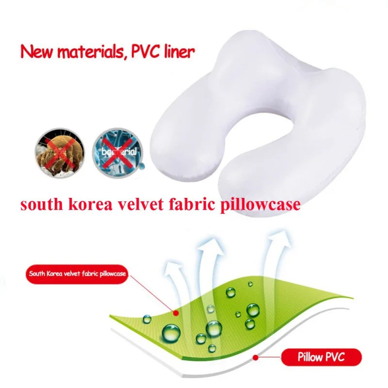 U-shaped Air Travel Pillow Inflatable Neck Pillow Travel Accessories Comfortable Sleep Pillow Portable Neck Protection Pillow