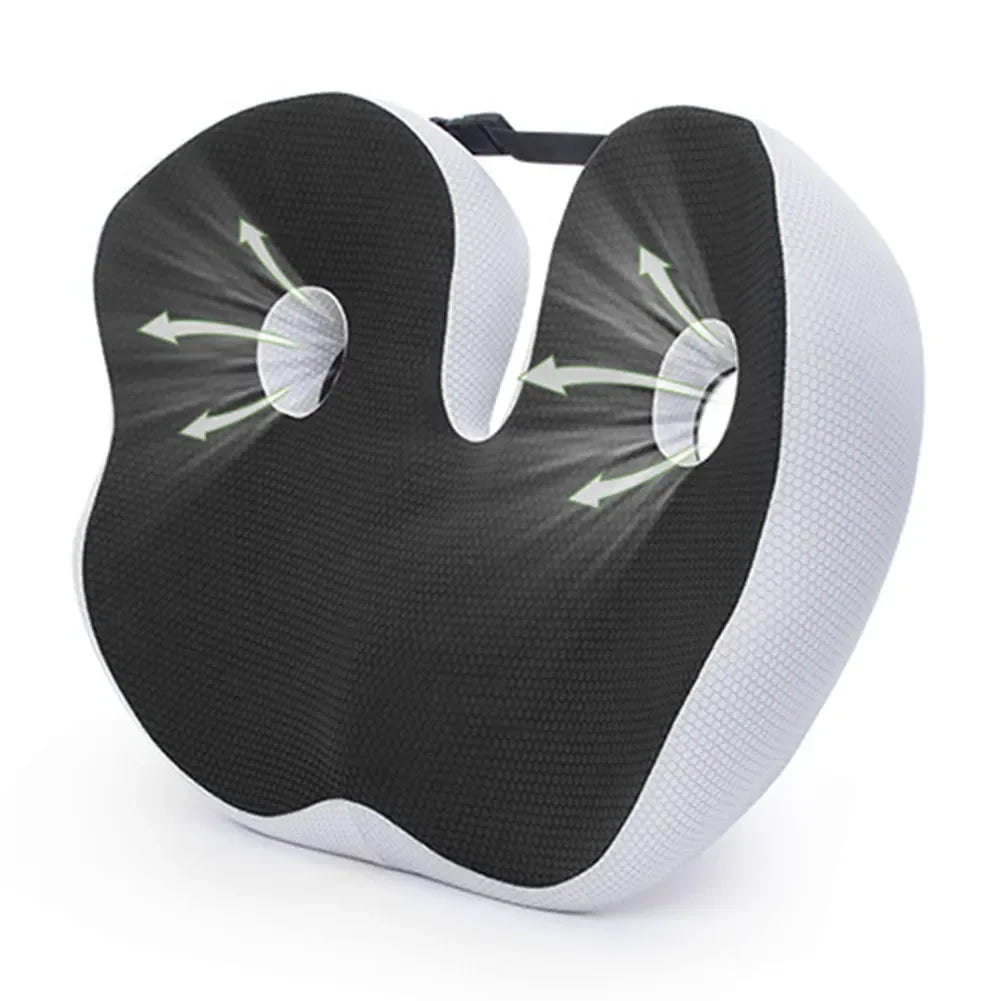 Memory Foam Seat Cushion Thick Chair Cushion Ergonomic Office Chair Cushion Sciatica & Back Support for All-Day Sitting Support