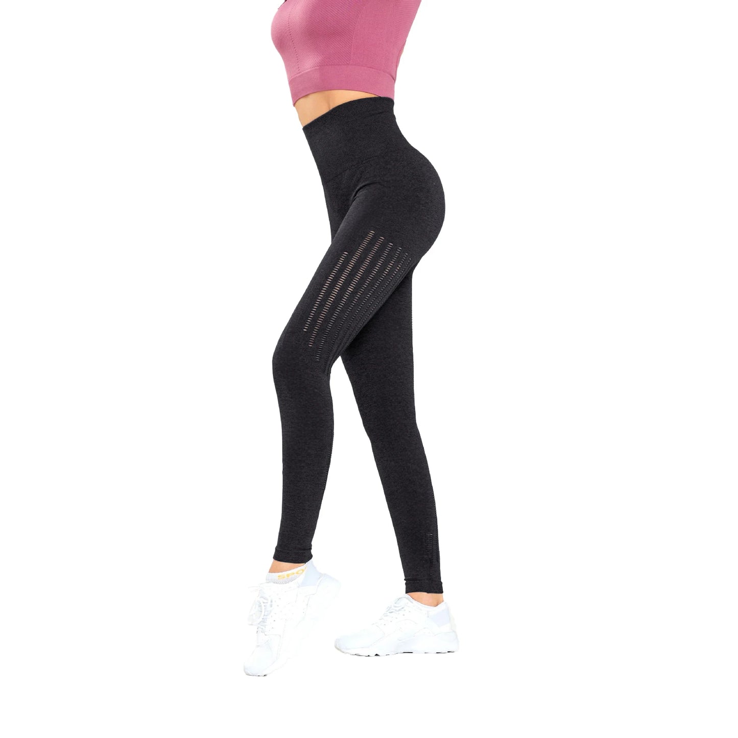 Women s High Waist Yoga Leggings with Tummy Control and Moisture-Wicking Fabric for Running and Workout