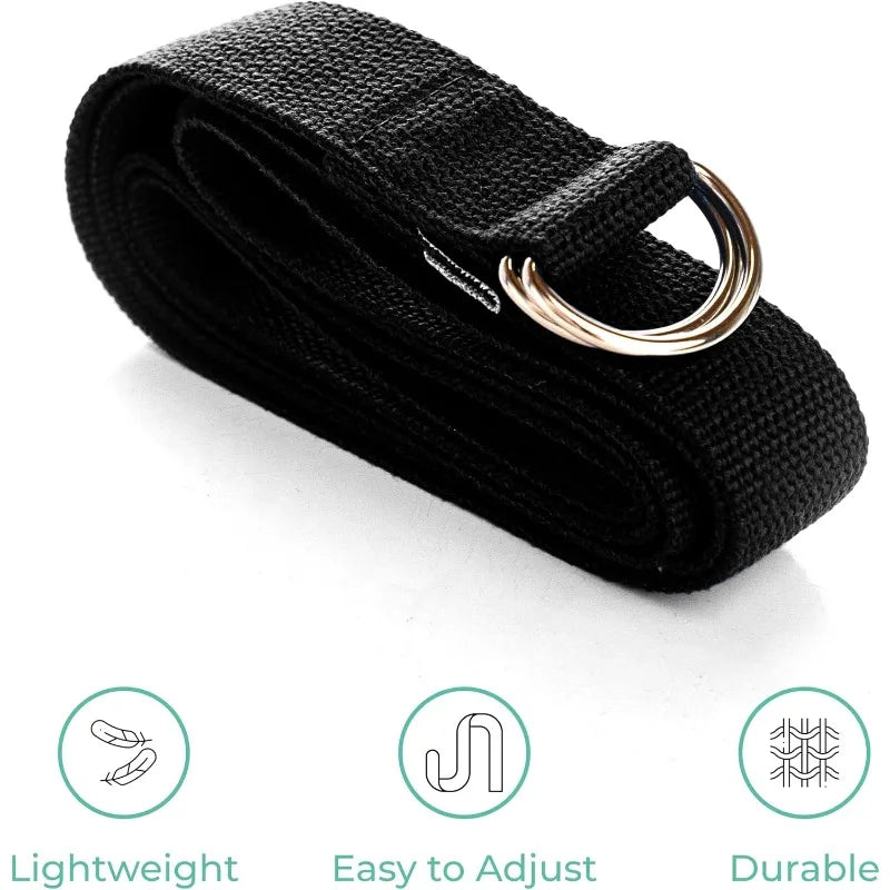 Classic Yoga Set, 10 Non Slip  Mats(68" x 24" x 4mm) and 10 6ft D-Ring  Straps, Yoga Accessories for Schools and Studios
