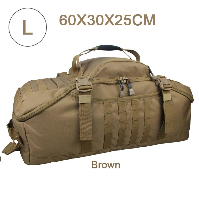 Outdoor Mountaineering Bag Molle Tactical Backpack Large Duffel Bag Hiking Camping Travel Bags
