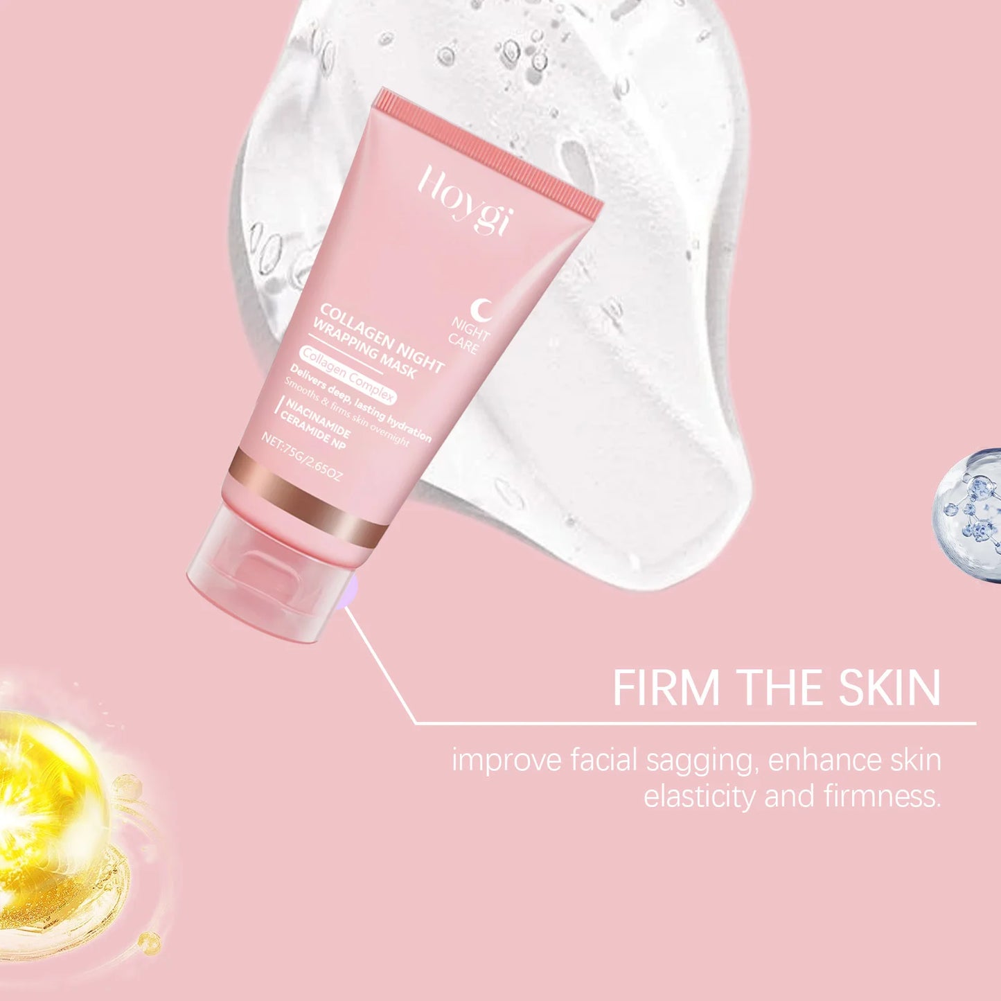 Collagen Light Wrinkle Tear Mask Hydrating Moisturizing and Skin Rejuvenating and Improving Dull Firming Apply Mask