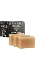 Terra Lotus - Organic Grass-Fed Beef Tallow Balm with Raw Honey - Moisturizing Cream for Soft, Smooth Skin - Handmade