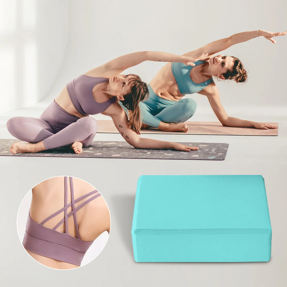 EVA Yoga Block Non-Slip Yoga Building Blocks Moisture-Proof High Density Yoga Blocks Body Shaping Yoga Blocks for Yoga Pilates