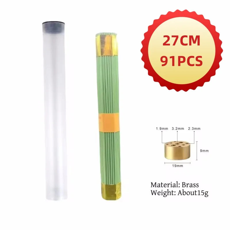 91pcs Natural Blessing Ceremony Incense Praying For Health Love Wealth Natural Sandalwood Incense Sticks With Incense Holder