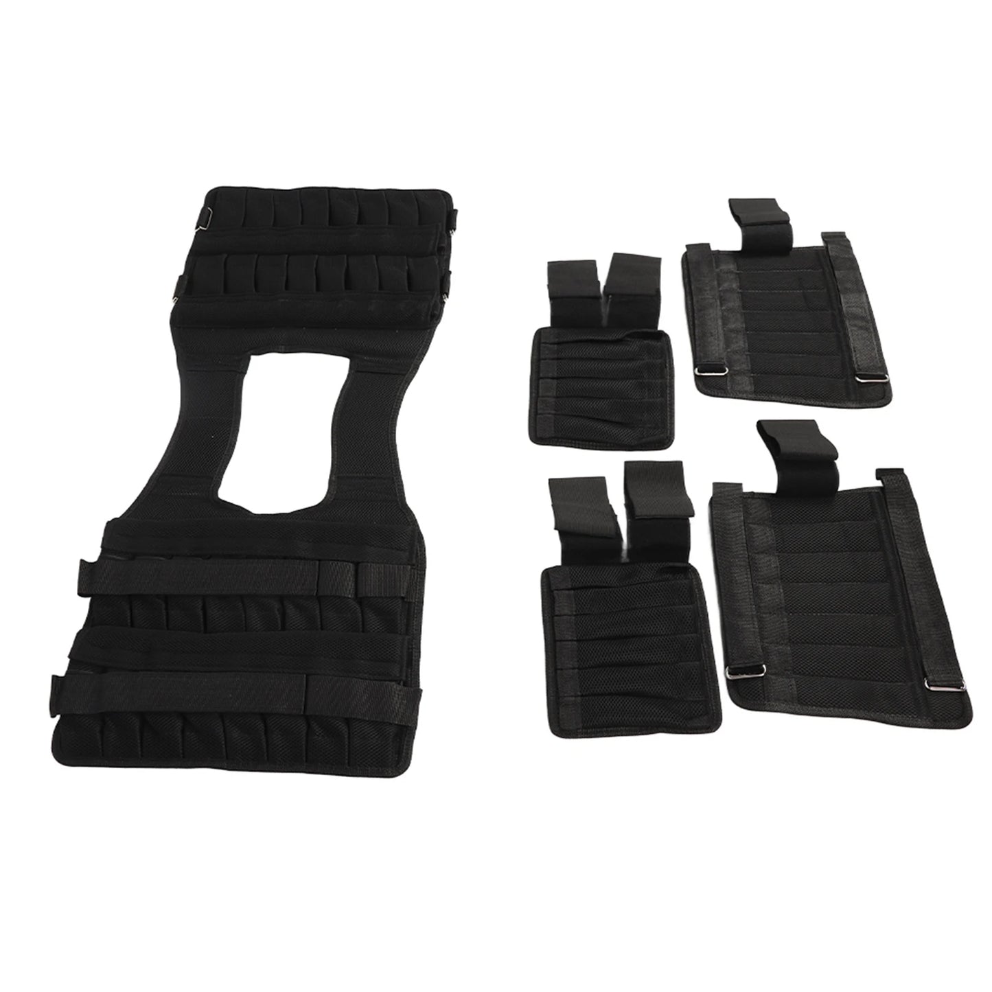 Max Loading 15kg/35kg Adjustable Vest Weight Exercise Weight Loading Cloth Strength Training with 6kg Leg Weight 5kg Arm Weight