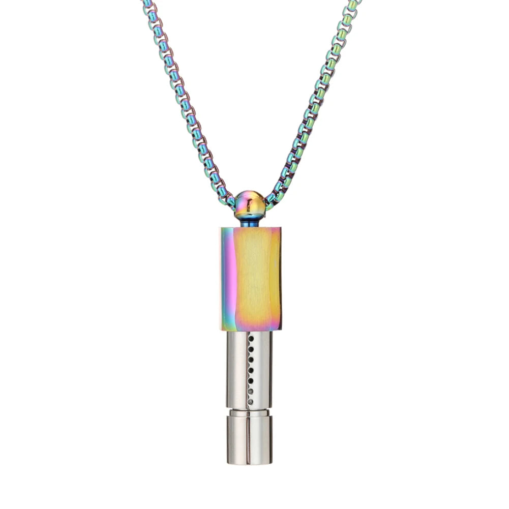Breathing Resistance Whistle Necklace Cotton Core Meditation Whistle Necklace Meditation Jewelry for Anxiety & Stress Relief