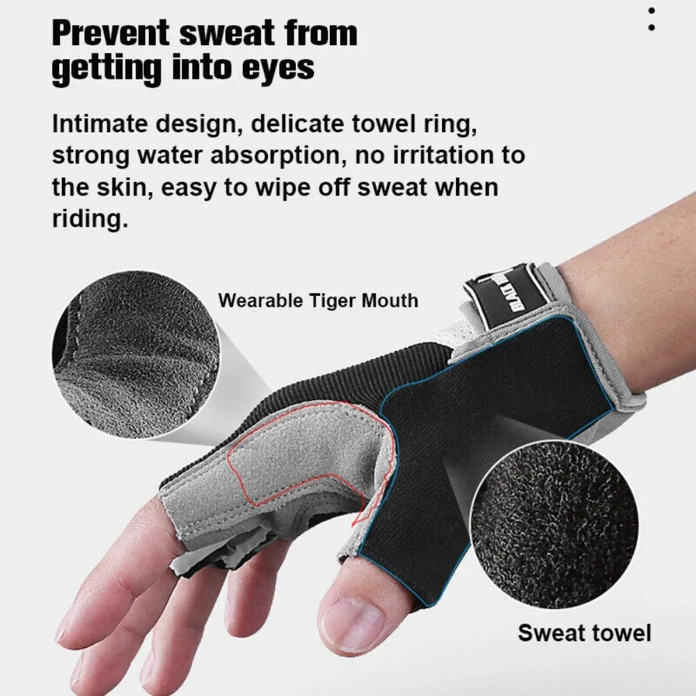 Shockproof GEL Pad Cycling Gloves MTB Gloves Cycling Gloves Bicycle Gloves Half Finger Short Gloves Men Women Summer Bike Gloves