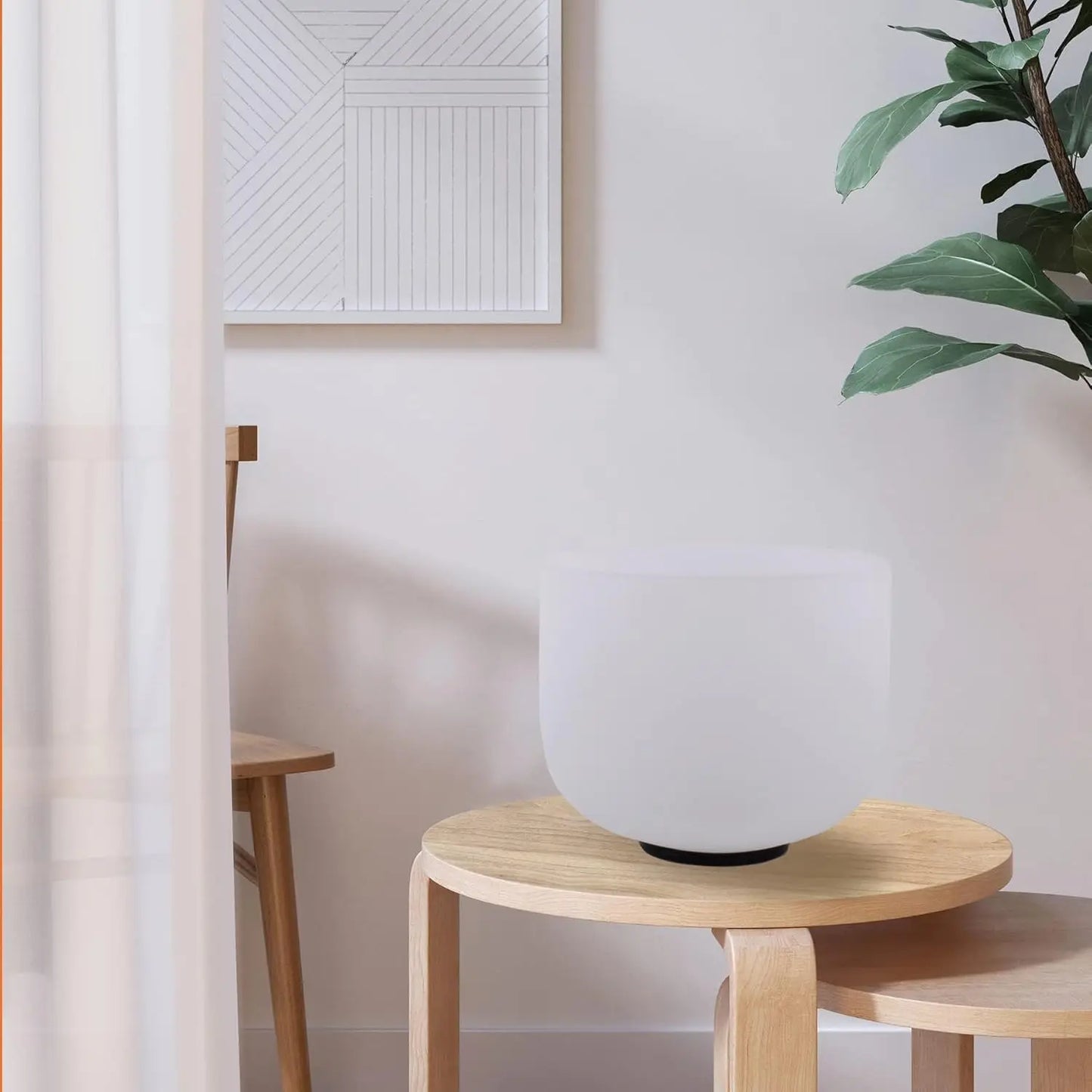 FMTY Perfect Pitch Crystal singing bowls 14"C note sound bowl for healing Mindfulness, Meditation, Yoga, Spiritual and Body Heal