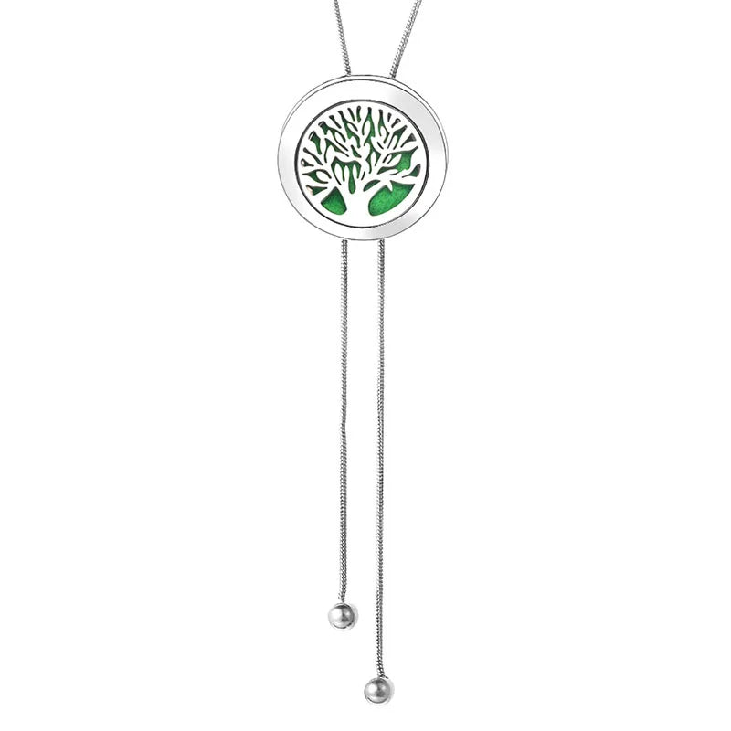 Adjustable Snake Chain Aromatherapy Perfume Essential Oil Diffuser Pendant Necklace Sweater Chain Jewelry Accessories Gifts
