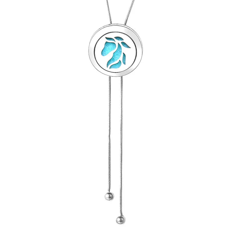 Adjustable Snake Chain Aromatherapy Perfume Essential Oil Diffuser Pendant Necklace Sweater Chain Jewelry Accessories Gifts