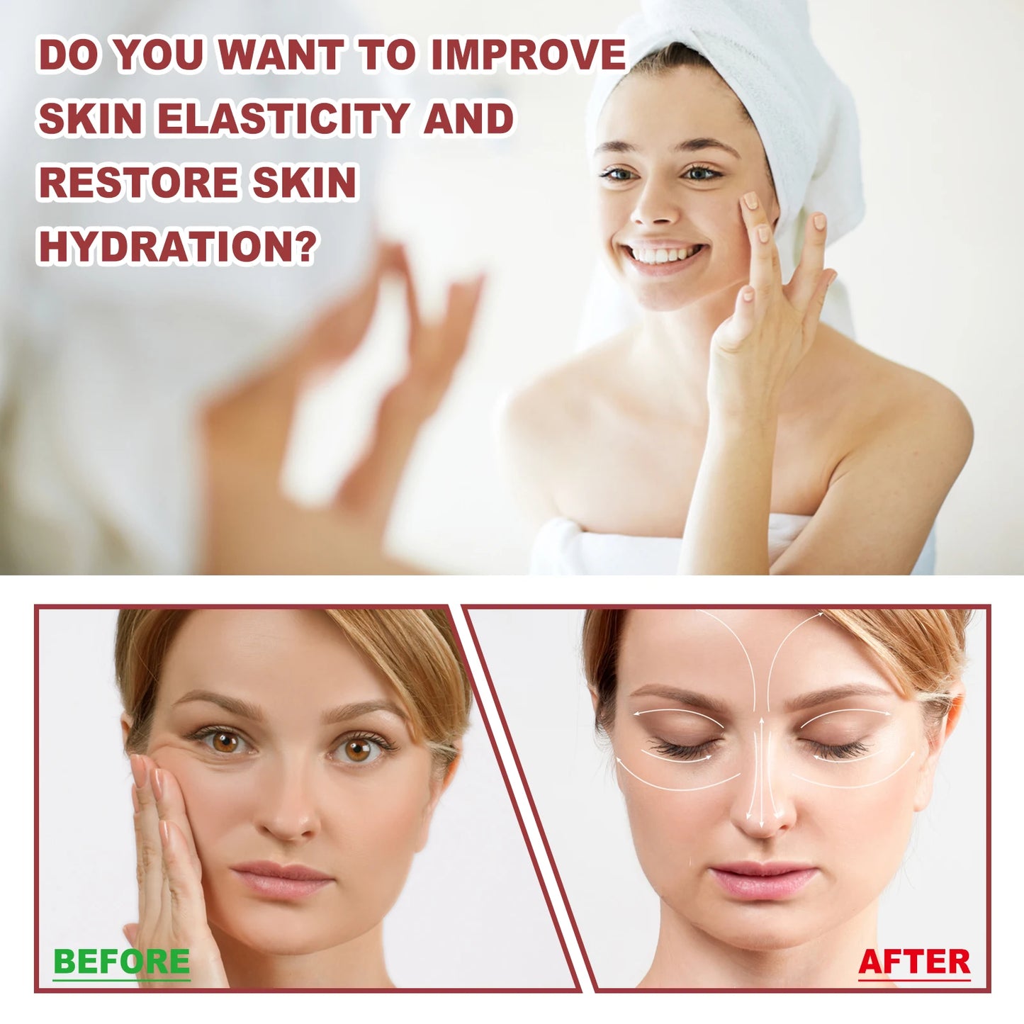Soluble Collagen Face Mask Hydrolyzed Film Anti Aging Moisturizing Mask Remove Dark Circles Firming Lifting Gel Skin Care Set