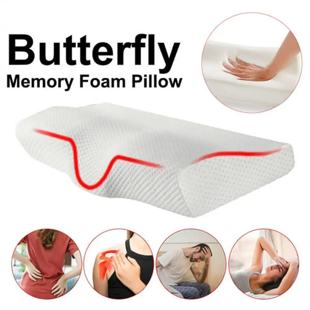 2PCS Cervical Ergonomic Contour Pillows Neck Pain Relief Memory Pillow US