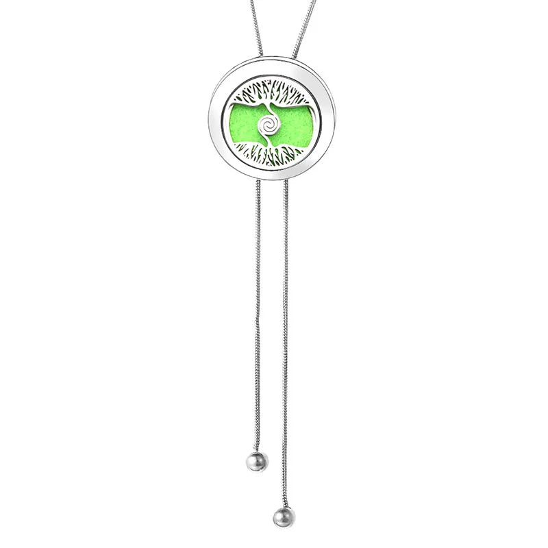 Adjustable Snake Chain Aromatherapy Perfume Essential Oil Diffuser Pendant Necklace Sweater Chain Jewelry Accessories Gifts