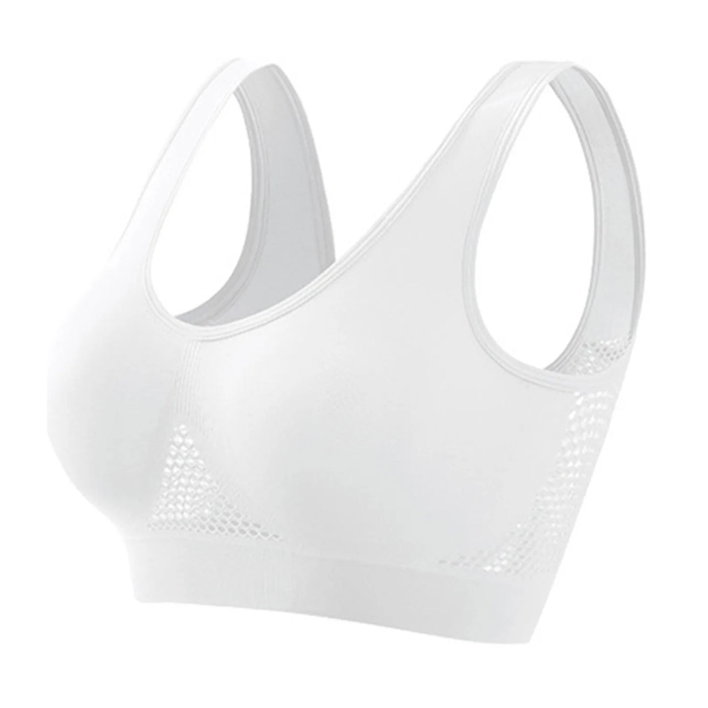 Seamless Mesh Women Sports Bras Fitness Gym Running Underwear Shockproof Bra Wireless 5XL Plus Size Crop Top Breathable Yoga Bra