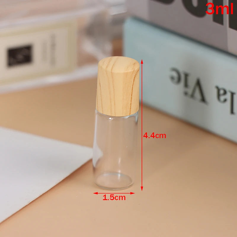 1/2/3/5 ml Roll On Bottle Refillable Empty Glass Essential Oils Perfume Vials