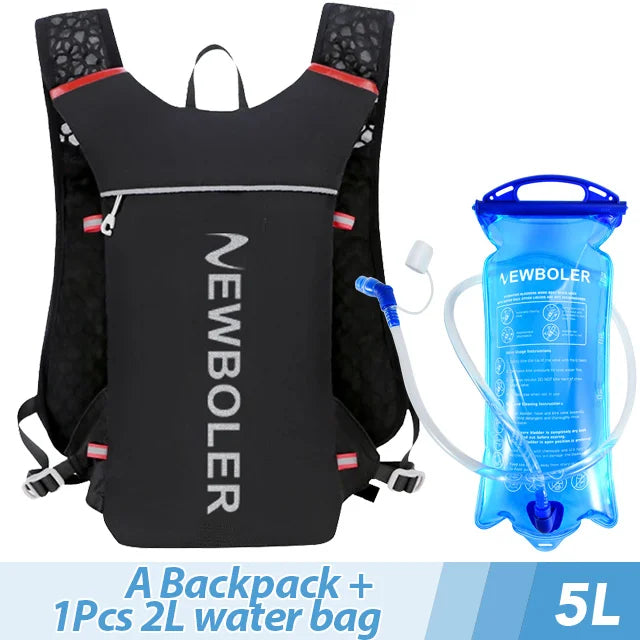 5L Ultra Lightweight Running Backpack Running Trail Hydration Vest Pack Marathon Running Bike Rucksack bag 500ml 2L Soft Flask