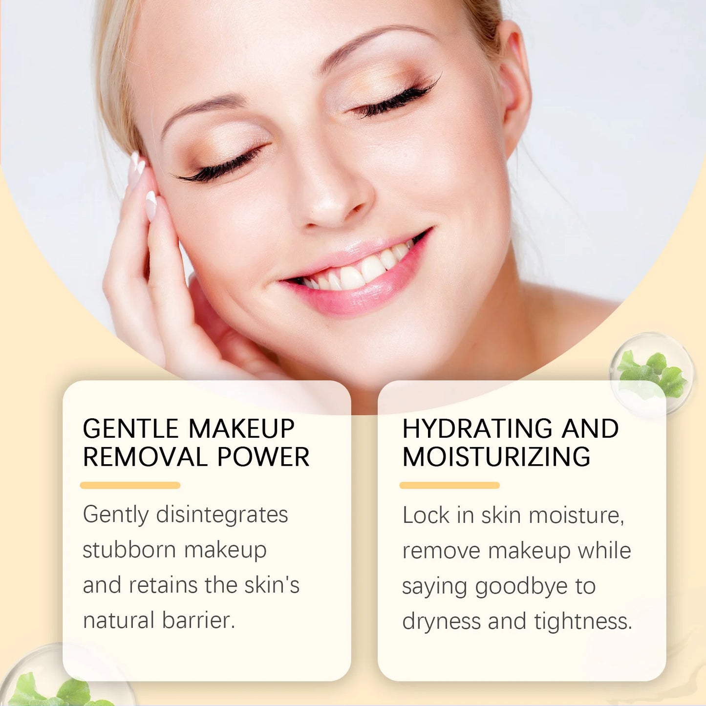 Lightweight Cleansing Oil - Vitamin E Makeup Remover for Face & Lips, Gentle Hydrating, Fast Emulsifying, No Residue