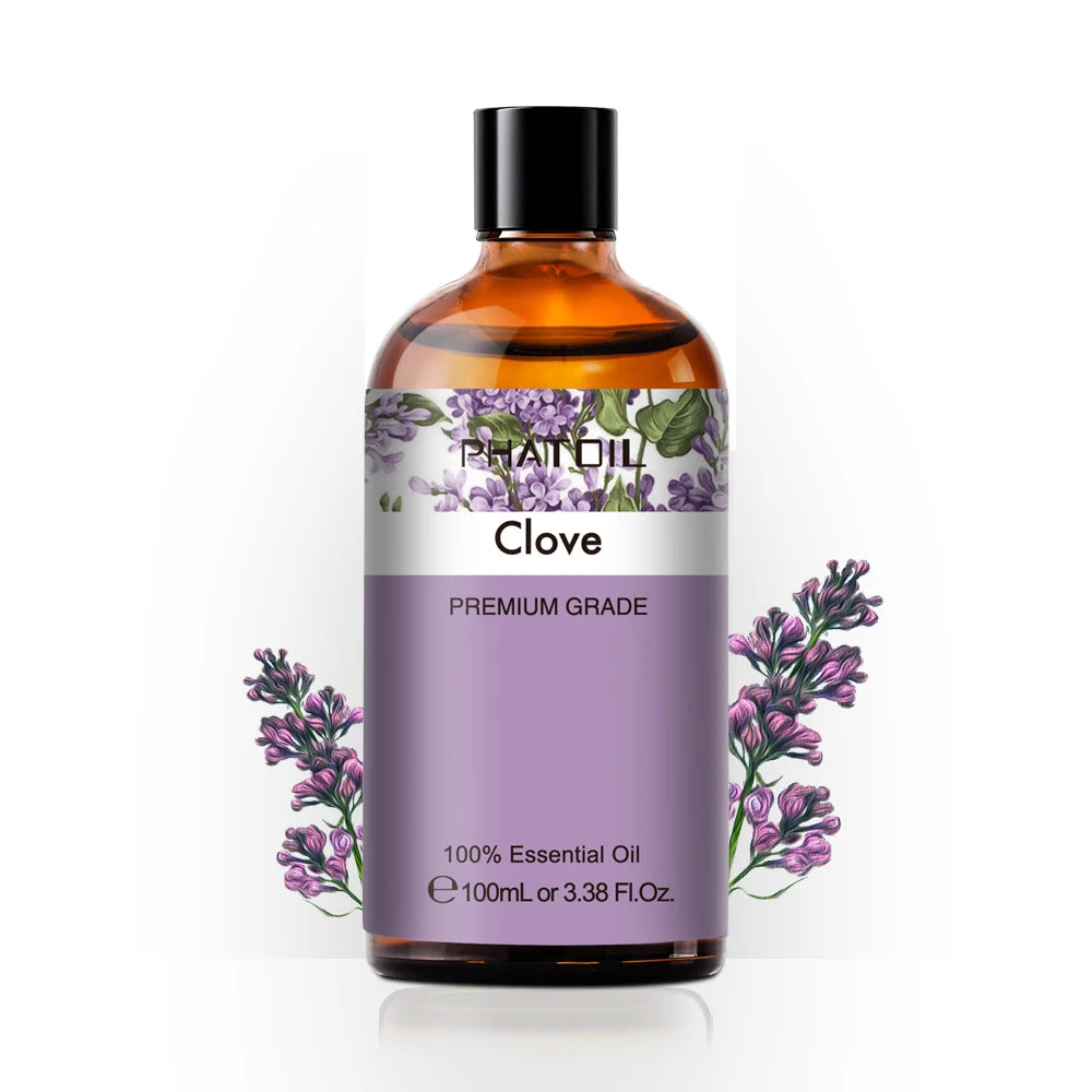 100ML Pure Natural Rose Essential Oils Humidifier Diffuser Lavender Vanilla Peppermint Geranium Cloves Basil Tea Tree Aroma Oil