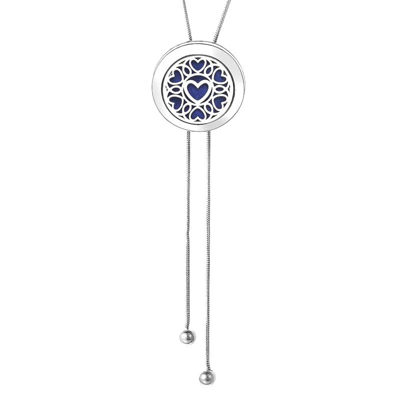 Adjustable Snake Chain Aromatherapy Perfume Essential Oil Diffuser Pendant Necklace Sweater Chain Jewelry Accessories Gifts