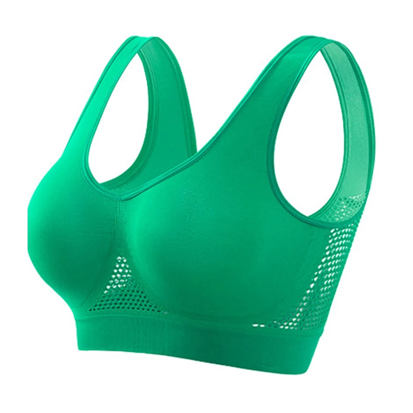 Seamless Mesh Women Sports Bras Fitness Gym Running Underwear Shockproof Bra Wireless 5XL Plus Size Crop Top Breathable Yoga Bra