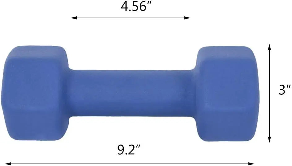 A Pair Dumbbell Barbell Neoprene Coated Hand Weights, Dumb Bells Weights Set, 8lb Dumbbells Set of 2