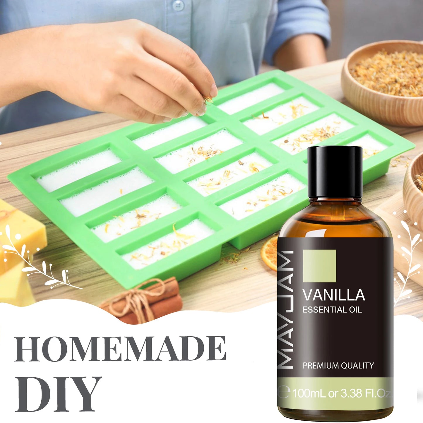 Pure Essential OilVanilla Sweet Orange Eucalyptus Lavender Sandalwood Peppermint Bergamot Patchouli Scents 100ML Natural Essential Oils
