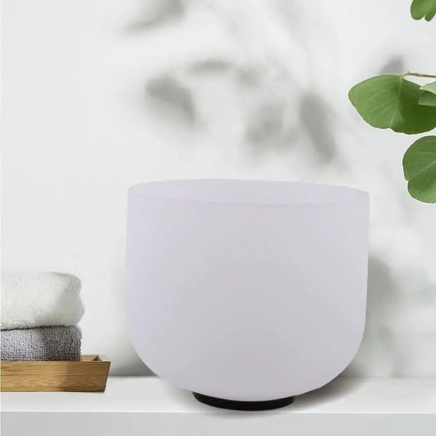 FMTY Perfect Pitch Crystal singing bowls 14"C note sound bowl for healing Mindfulness, Meditation, Yoga, Spiritual and Body Heal