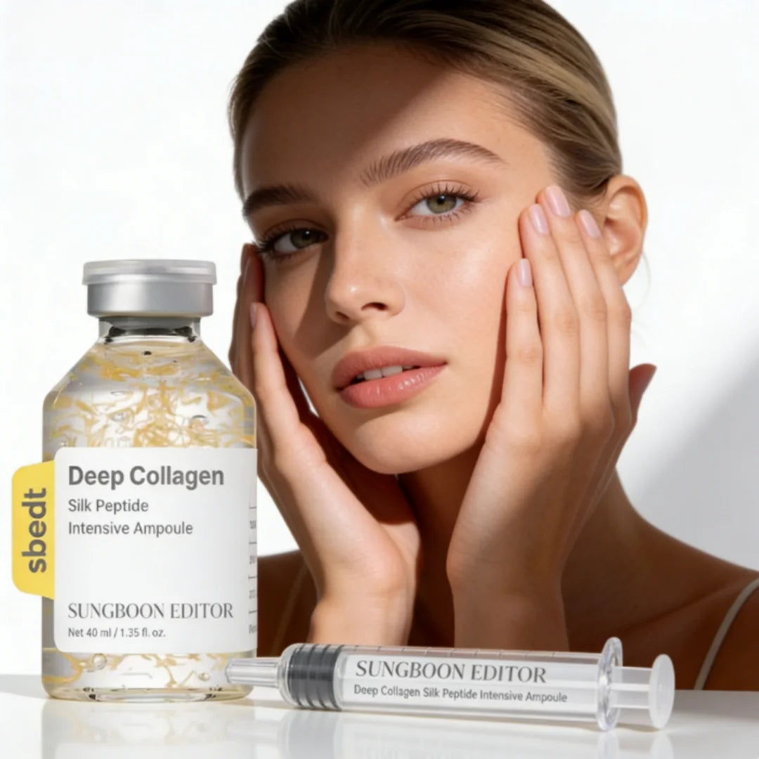 40ml Collagen Ampoule Essence Liquid Set - Needle Type Firming Anti Wrinkle Line Sculpture Skin Care Moisturizing Repair Serum