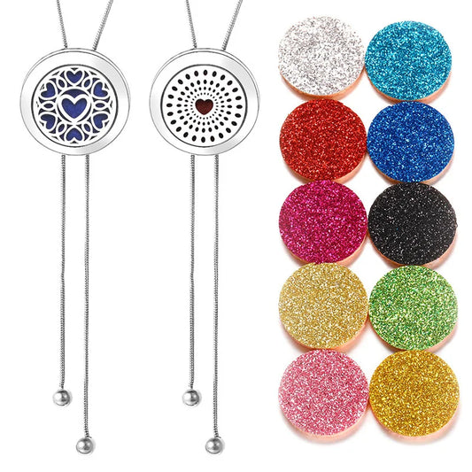 Adjustable Snake Chain Aromatherapy Perfume Essential Oil Diffuser Pendant Necklace Sweater Chain Jewelry Accessories Gifts